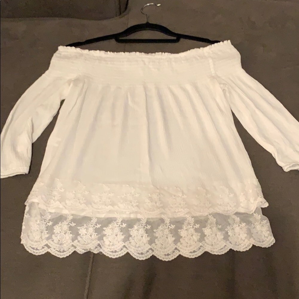 Cato White Off the Shoulder Top